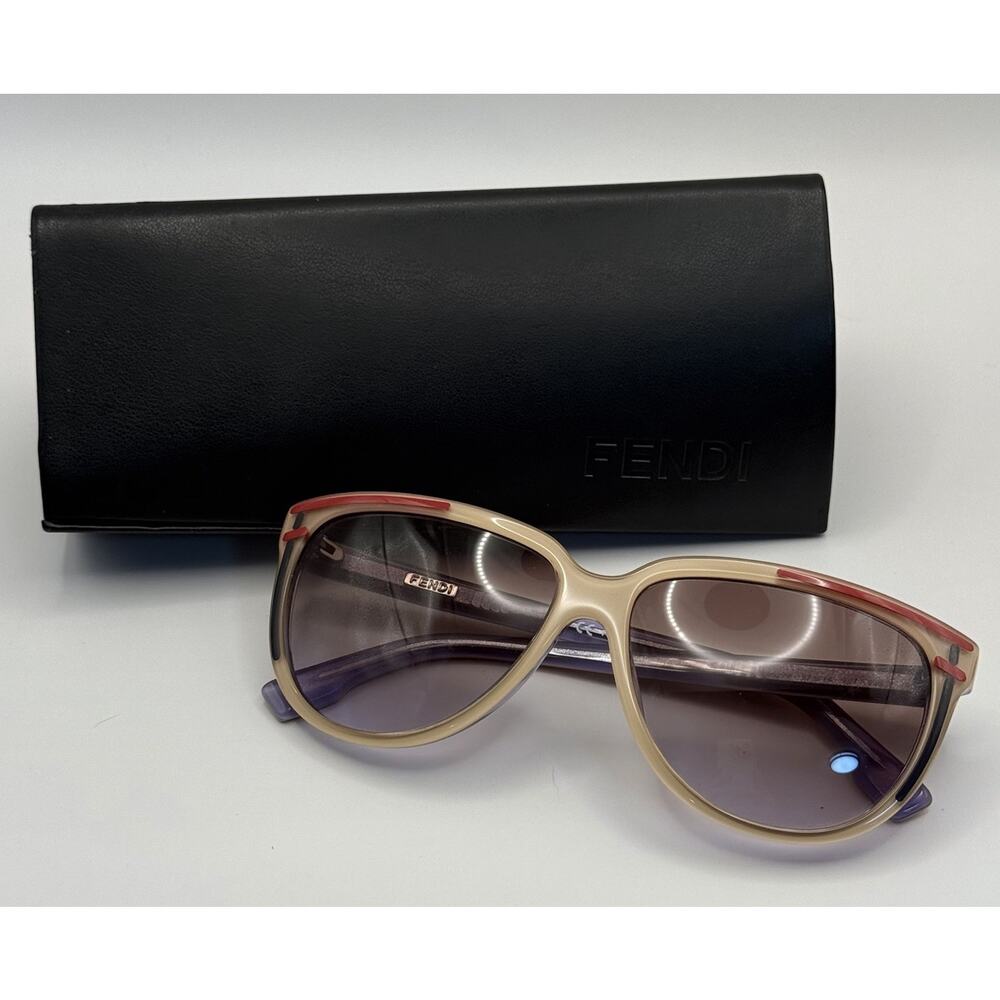 Fendi FS5279 207 Beige‎ Purple Red Gradient Cat Eye Sunglasses 57-14-135 w/ Case